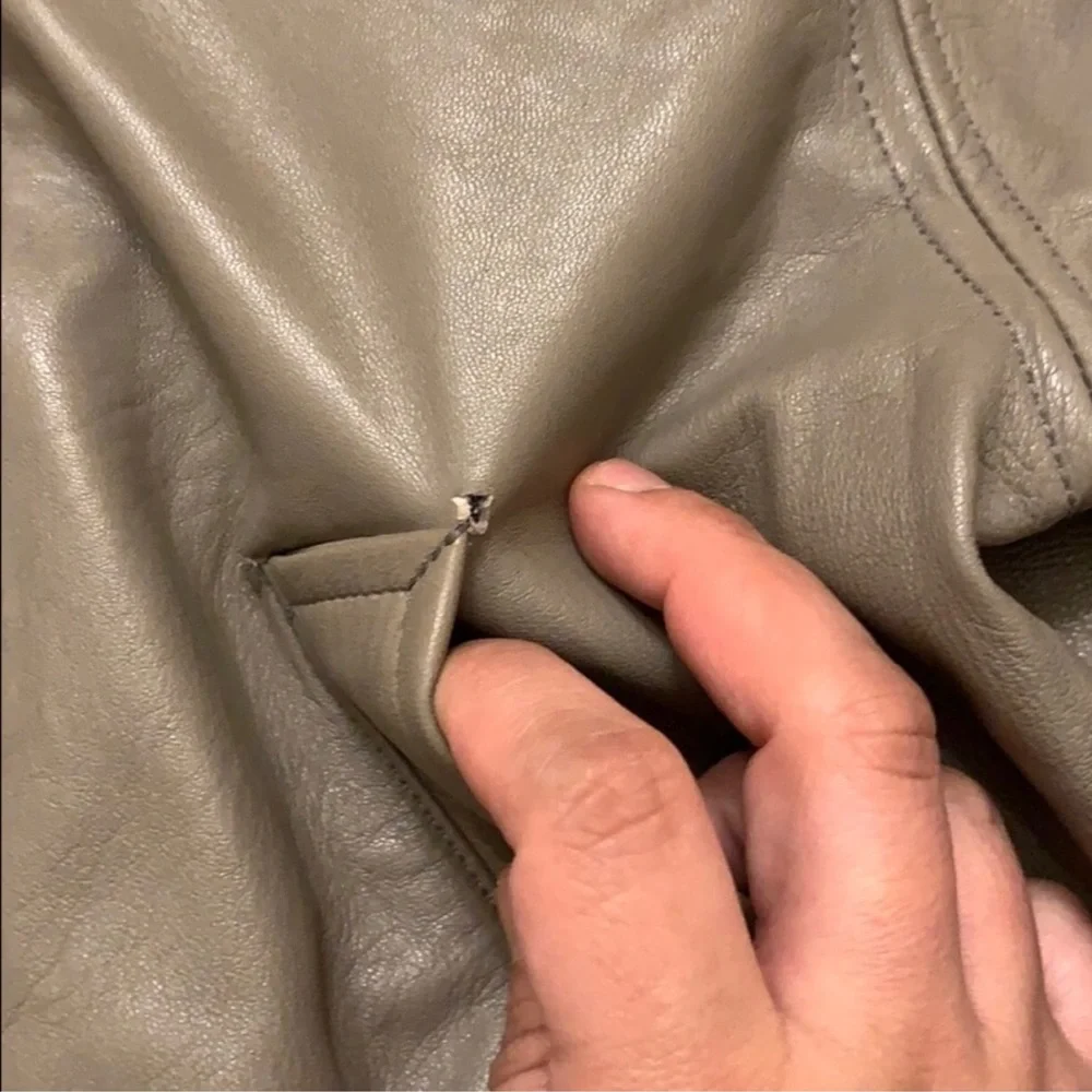 Members Only Gray Leather Jacket - Picture 2 of 5
